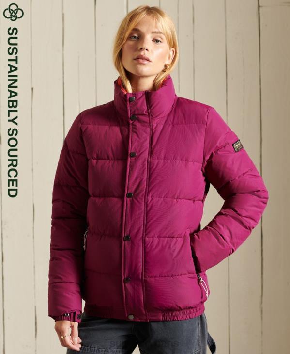 Superdry femmes doudoune rétro source D64Z5587 vêtements violet
