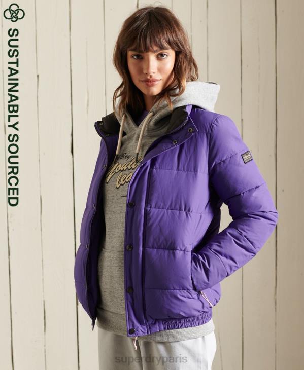 Superdry femmes doudoune rétro source D64Z5621 vêtements violet