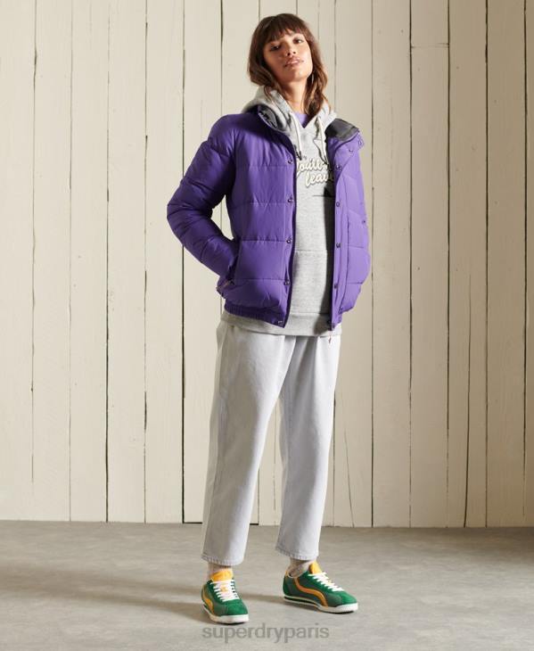 Superdry femmes doudoune rétro source D64Z5621 vêtements violet