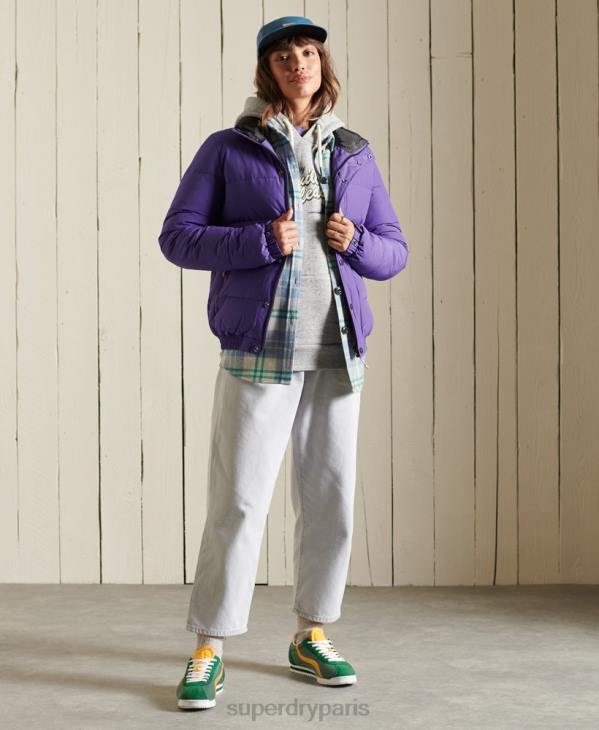Superdry femmes doudoune rétro source D64Z5621 vêtements violet