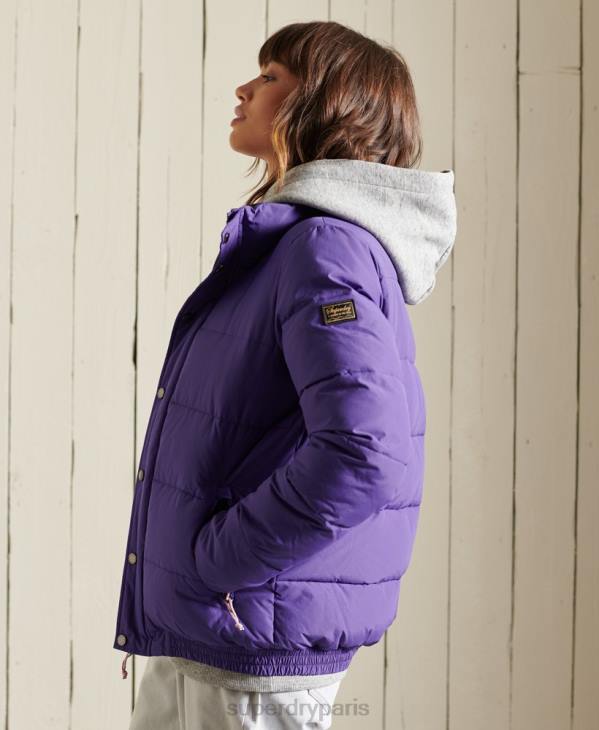 Superdry femmes doudoune rétro source D64Z5621 vêtements violet