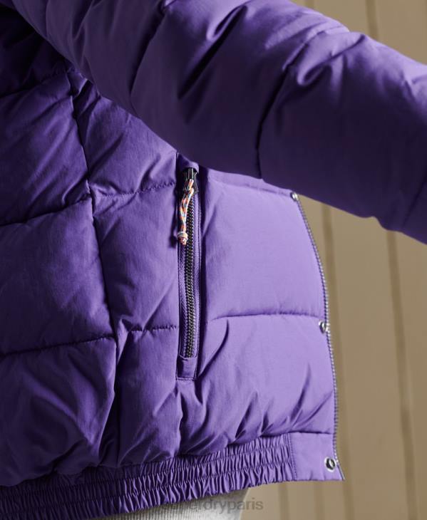 Superdry femmes doudoune rétro source D64Z5621 vêtements violet