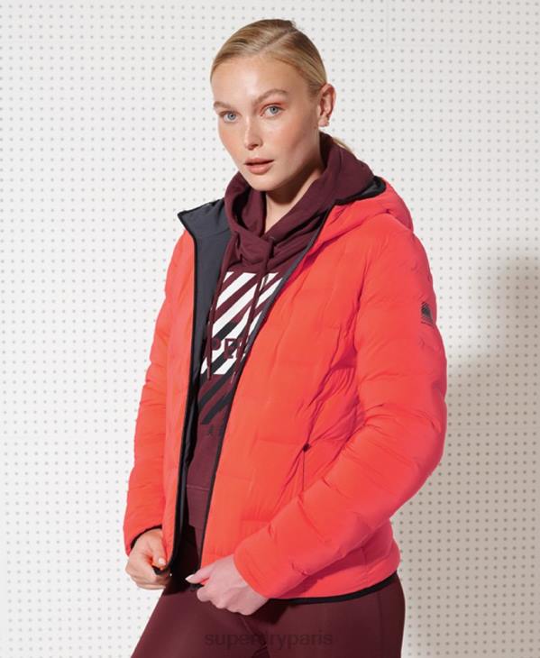Superdry femmes doudoune réversible D64Z5738 vêtements rouge