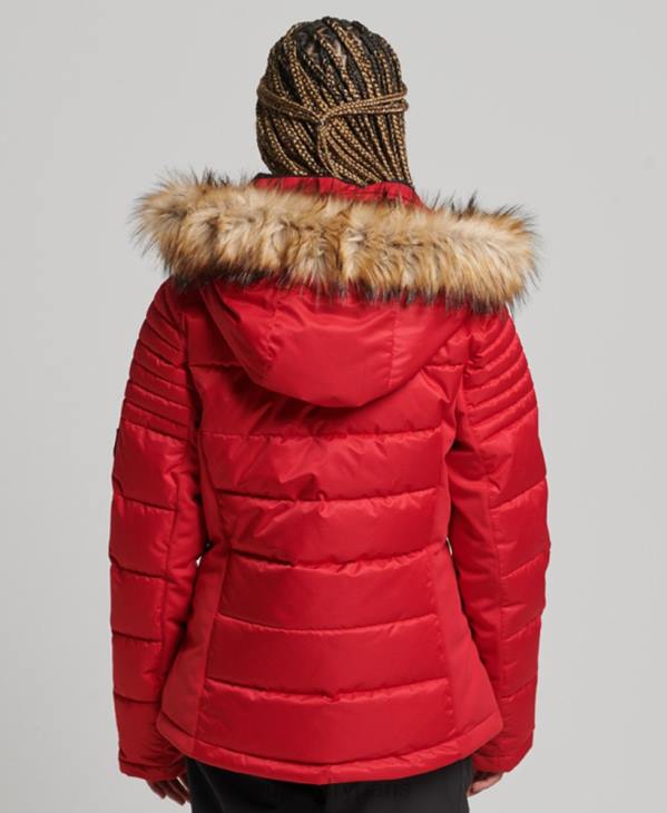 Superdry femmes doudoune snow luxe D64Z3566 vêtements rouge