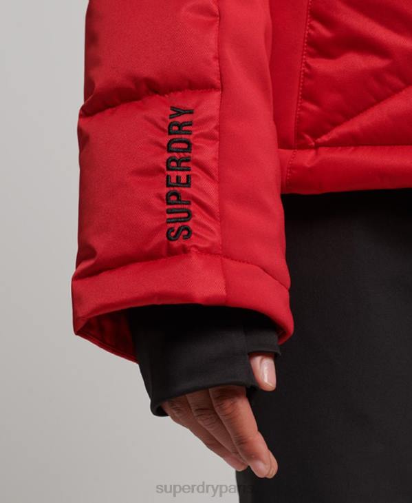Superdry femmes doudoune snow luxe D64Z3566 vêtements rouge