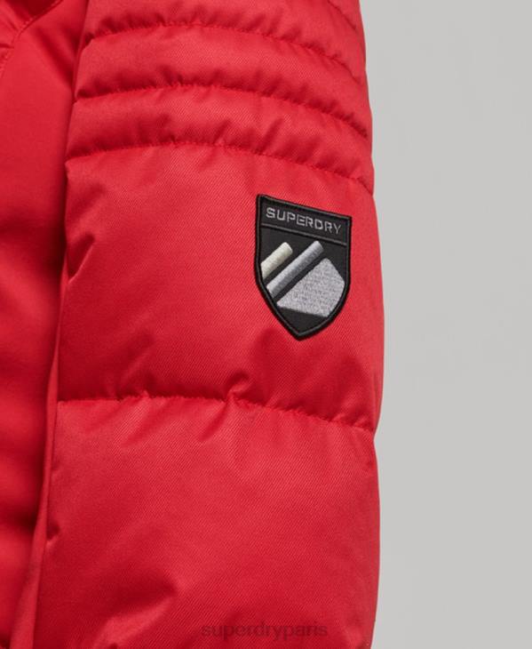 Superdry femmes doudoune snow luxe D64Z3566 vêtements rouge