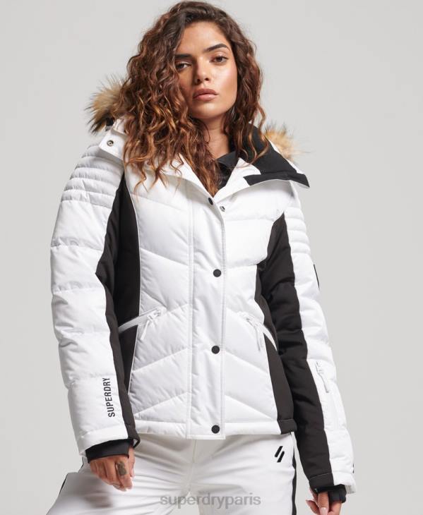 Superdry femmes doudoune snow luxe D64Z3567 vêtements blanc