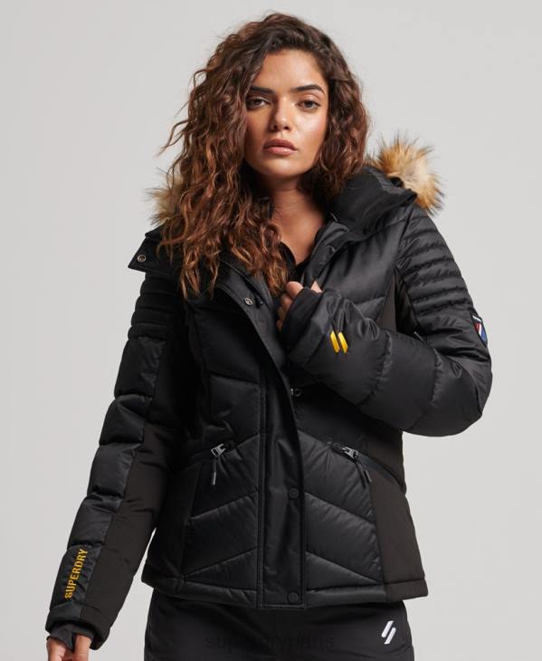 Superdry femmes doudoune snow luxe D64Z3568 vêtements noir