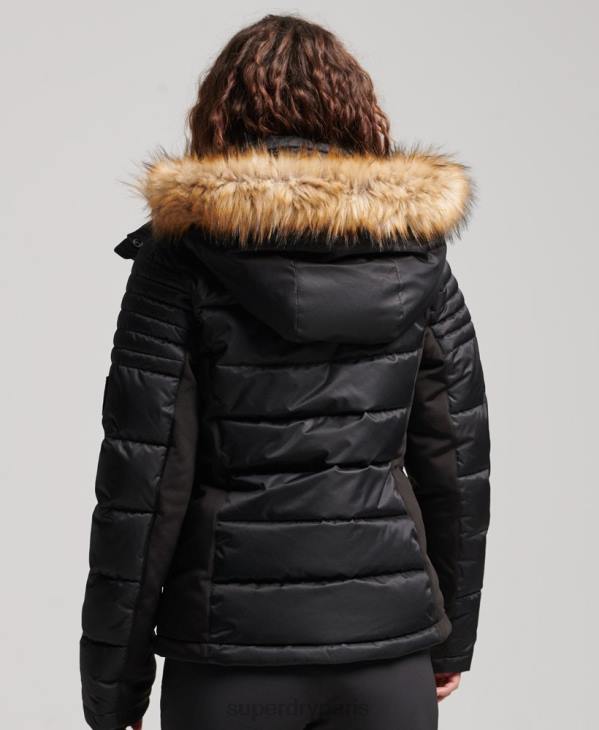 Superdry femmes doudoune snow luxe D64Z3568 vêtements noir
