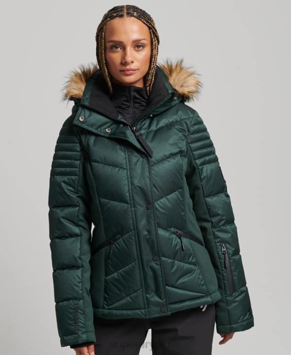 Superdry femmes doudoune snow luxe D64Z3680 vêtements vert