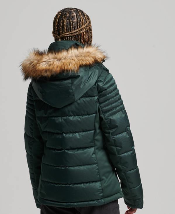 Superdry femmes doudoune snow luxe D64Z3680 vêtements vert