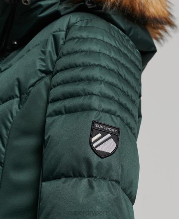 Superdry femmes doudoune snow luxe D64Z3680 vêtements vert