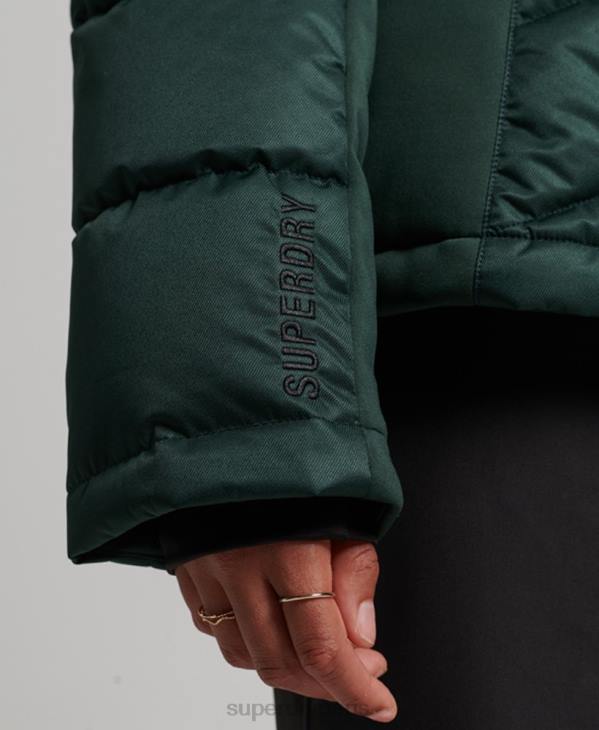 Superdry femmes doudoune snow luxe D64Z3680 vêtements vert