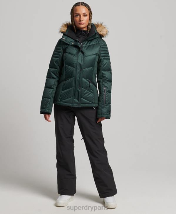 Superdry femmes doudoune snow luxe D64Z3680 vêtements vert