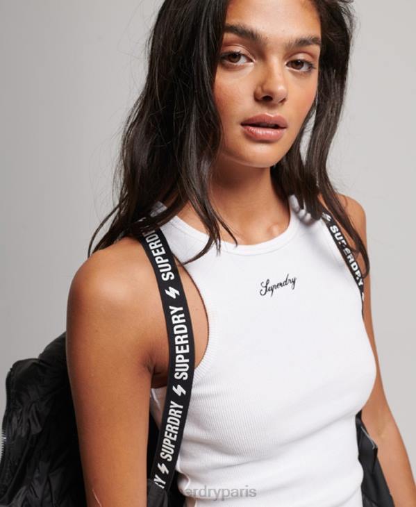 Superdry femmes doudoune sport courte légère D64Z3787 vêtements noir