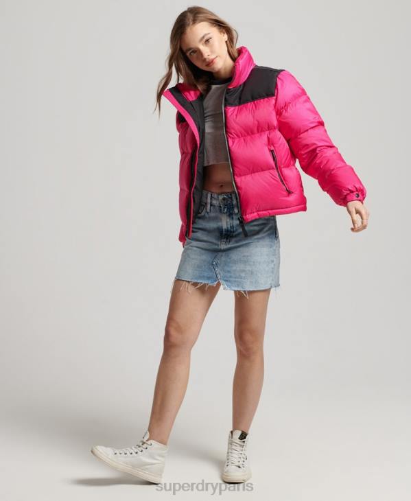 Superdry femmes doudoune sportstyle code D64Z5491 vêtements rose