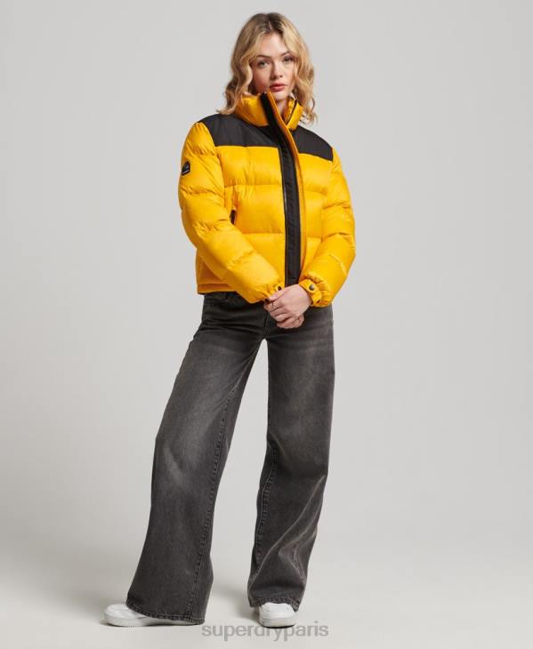 Superdry femmes doudoune sportstyle code D64Z5511 vêtements jaune