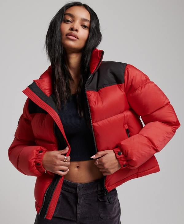 Superdry femmes doudoune sportstyle code D64Z5524 vêtements rouge