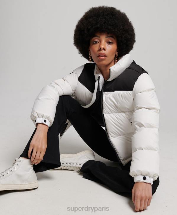 Superdry femmes doudoune sportstyle code D64Z5579 vêtements blanc