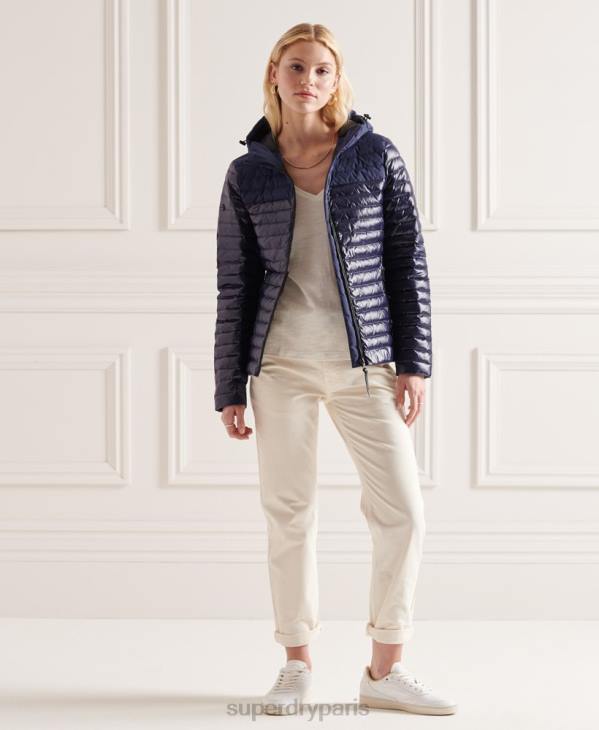 Superdry femmes doudoune studios contrast core D64Z5635 vêtements marine