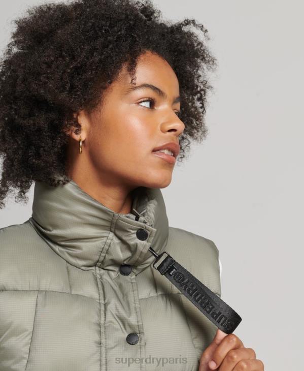 Superdry femmes gilet de sport de montagne D64Z5440 vêtements kaki