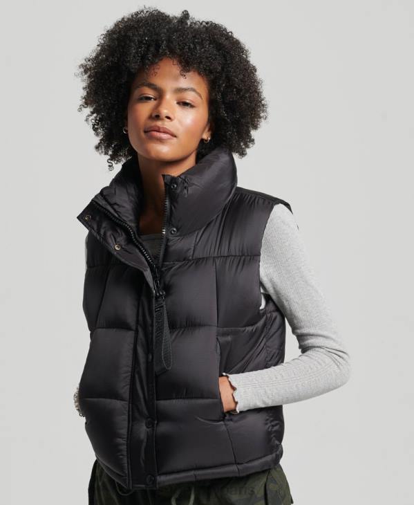 Superdry femmes gilet de sport de montagne D64Z5646 vêtements noir