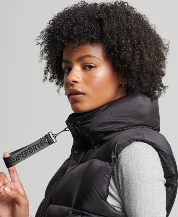 Superdry femmes gilet de sport de montagne D64Z5646 vêtements noir