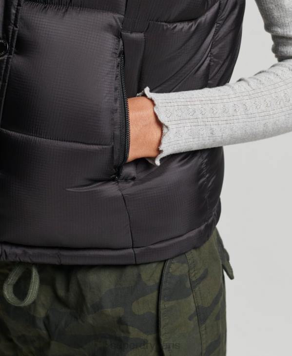 Superdry femmes gilet de sport de montagne D64Z5646 vêtements noir