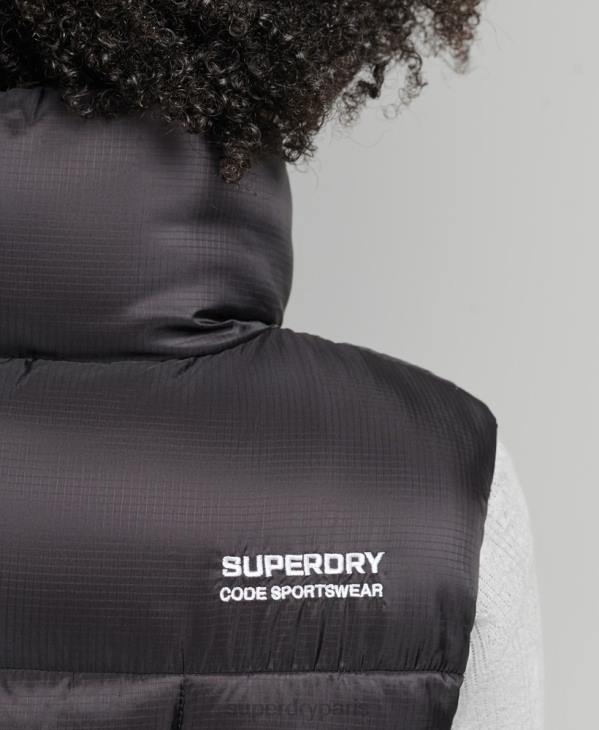 Superdry femmes gilet de sport de montagne D64Z5646 vêtements noir