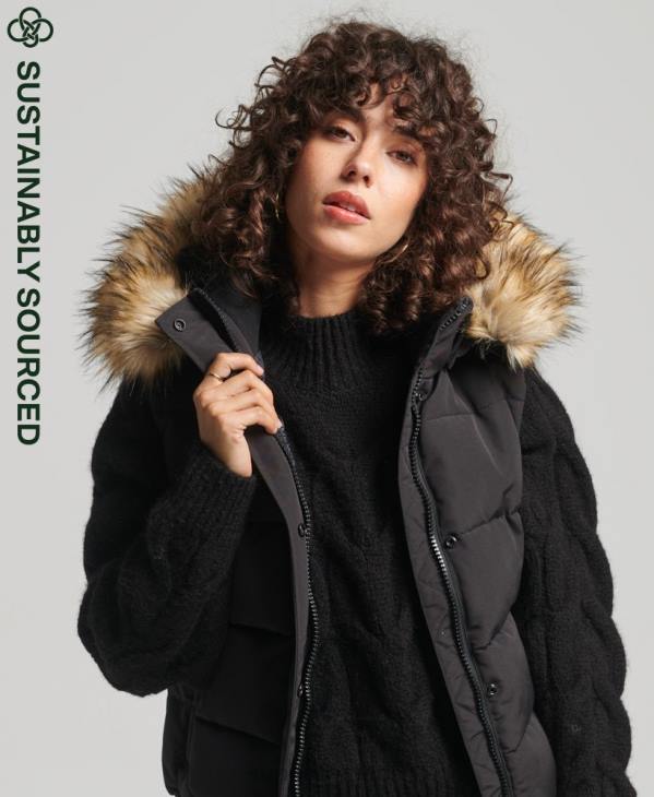 Superdry femmes gilet ella D64Z5533 vêtements noir