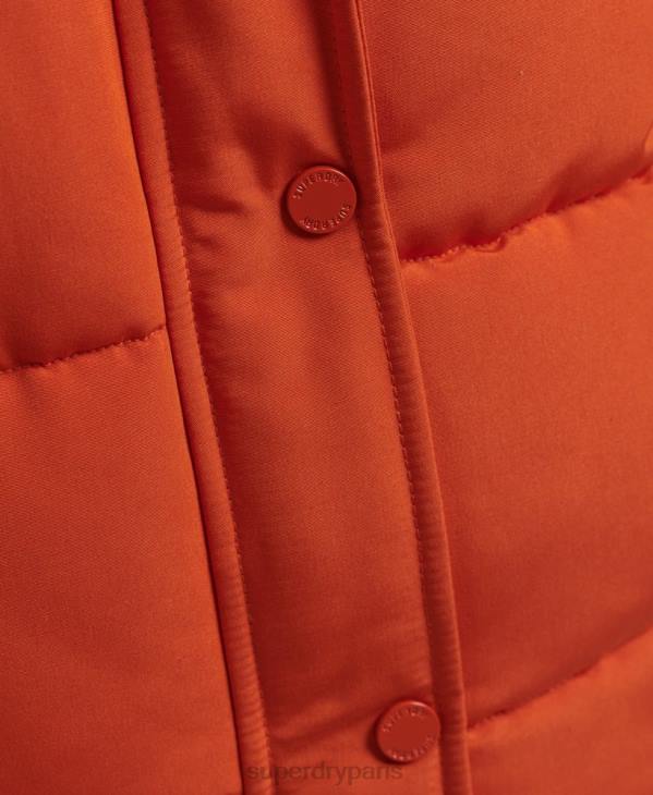 Superdry femmes gilet en fausse fourrure everest D64Z3592 vêtements orange