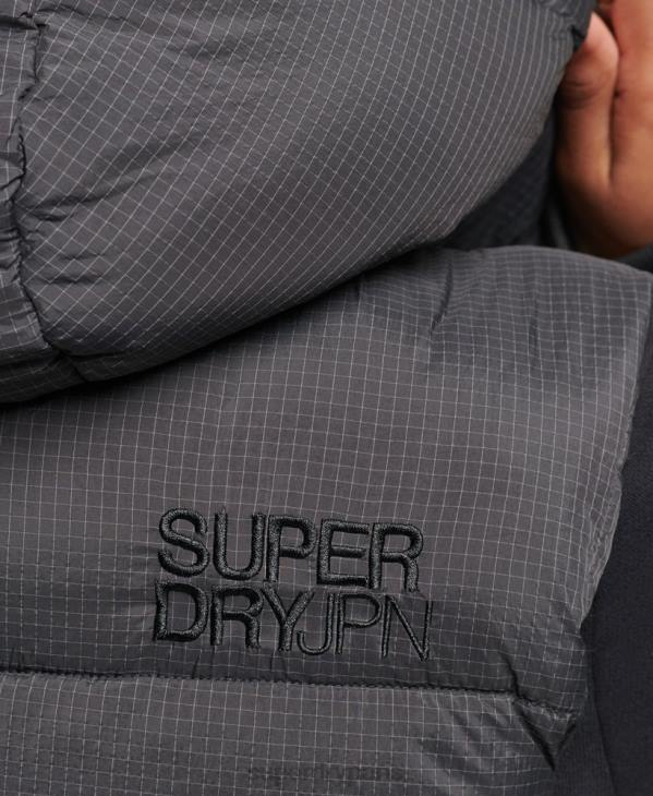 Superdry femmes gilet matelassé court touchline D64Z3581 vêtements noir