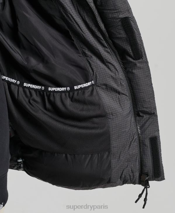 Superdry femmes gilet matelassé court touchline D64Z3581 vêtements noir