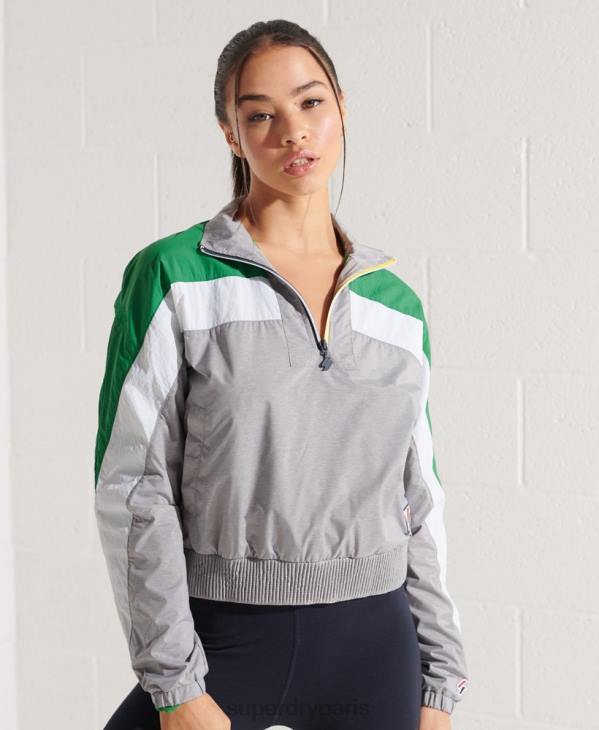 Superdry femmes haut de survêtement dolman D64Z5645 vêtements gris