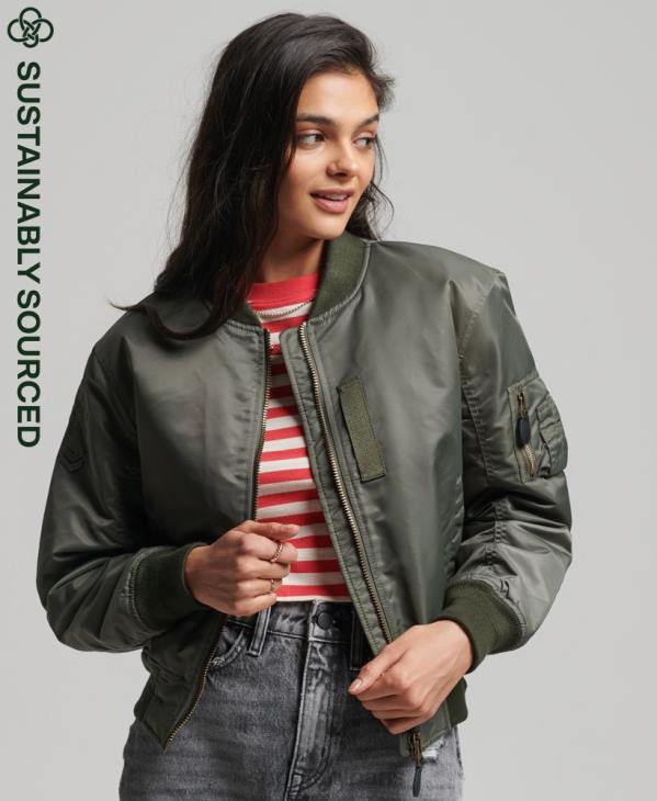 Superdry femmes ma1 blouson aviateur D64Z5644 vêtements vert