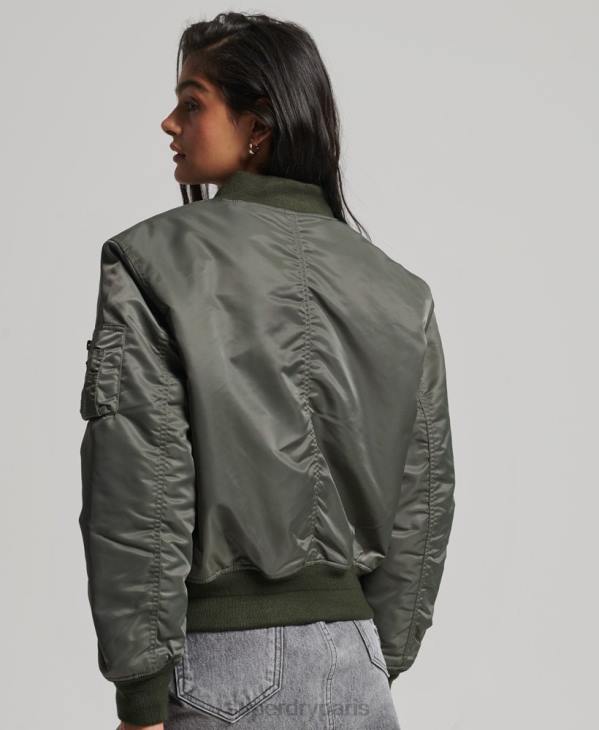 Superdry femmes ma1 blouson aviateur D64Z5644 vêtements vert