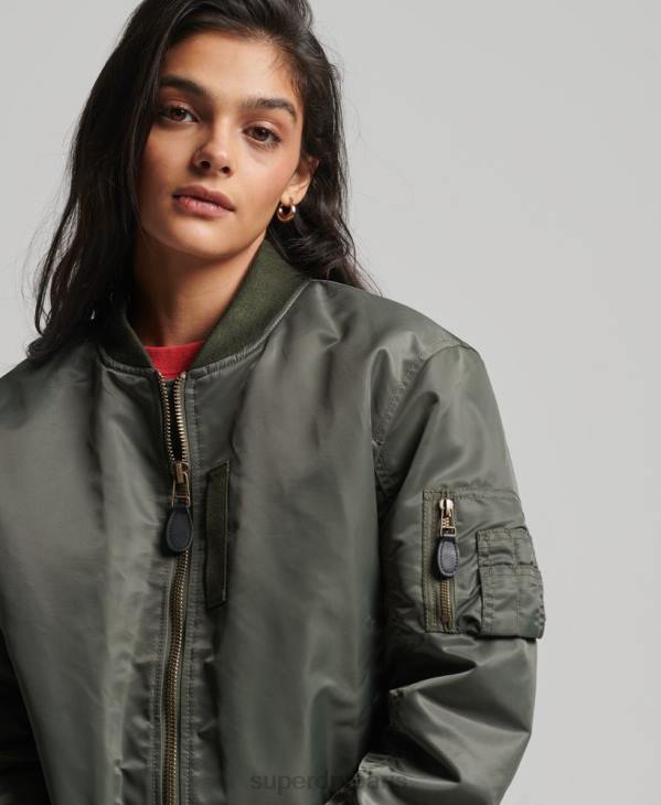 Superdry femmes ma1 blouson aviateur D64Z5644 vêtements vert