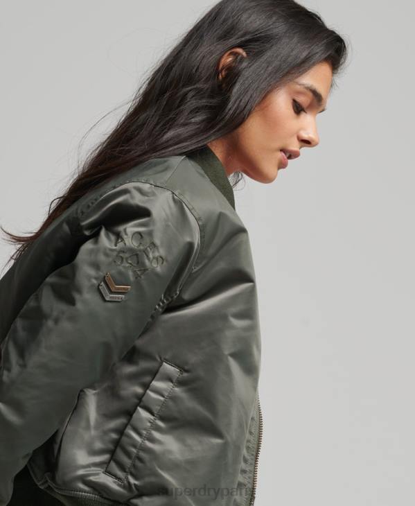 Superdry femmes ma1 blouson aviateur D64Z5644 vêtements vert