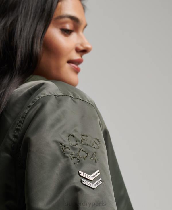 Superdry femmes ma1 blouson aviateur D64Z5644 vêtements vert