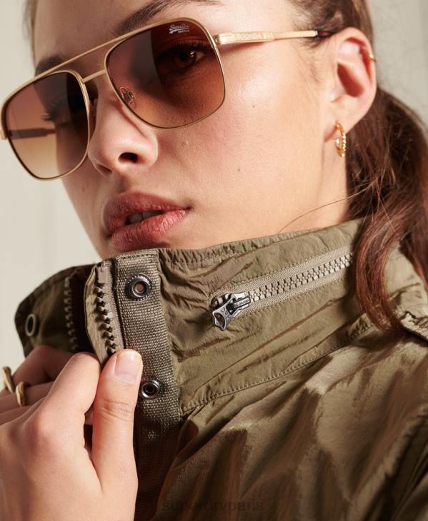 Superdry femmes nouvelle veste militaire m65 D64Z5657 vêtements beige