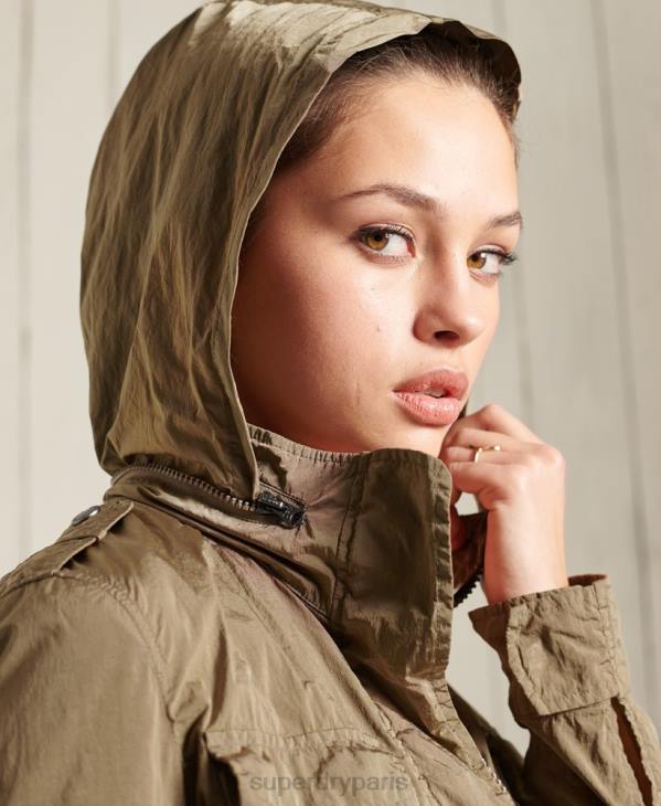 Superdry femmes nouvelle veste militaire m65 D64Z5657 vêtements beige