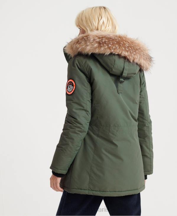 Superdry femmes parka ashley everest D64Z5716 vêtements vert