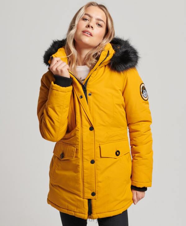 Superdry femmes parka ashley everest D64Z5740 vêtements jaune