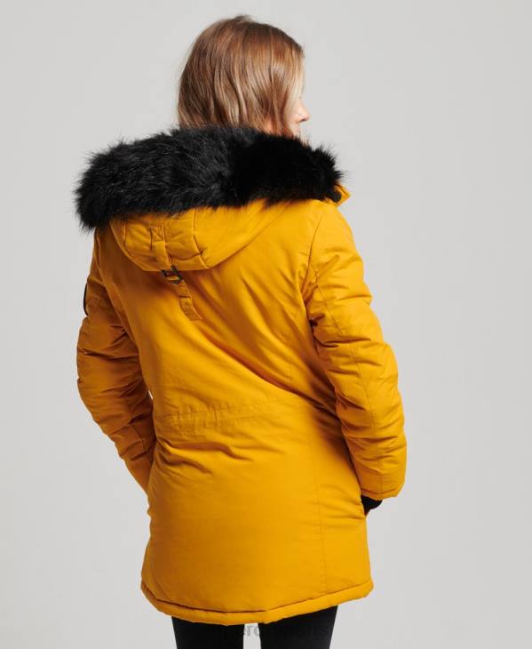 Superdry femmes parka ashley everest D64Z5740 vêtements jaune