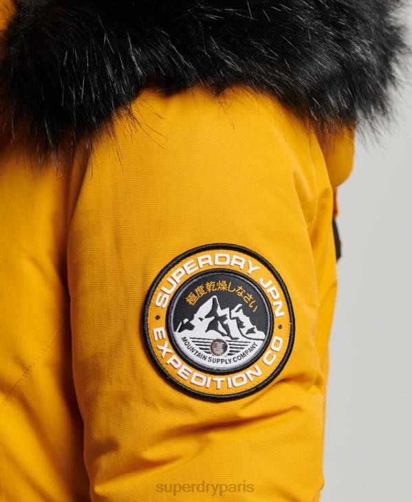 Superdry femmes parka ashley everest D64Z5740 vêtements jaune