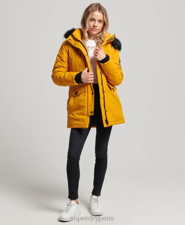 Superdry femmes parka ashley everest D64Z5740 vêtements jaune