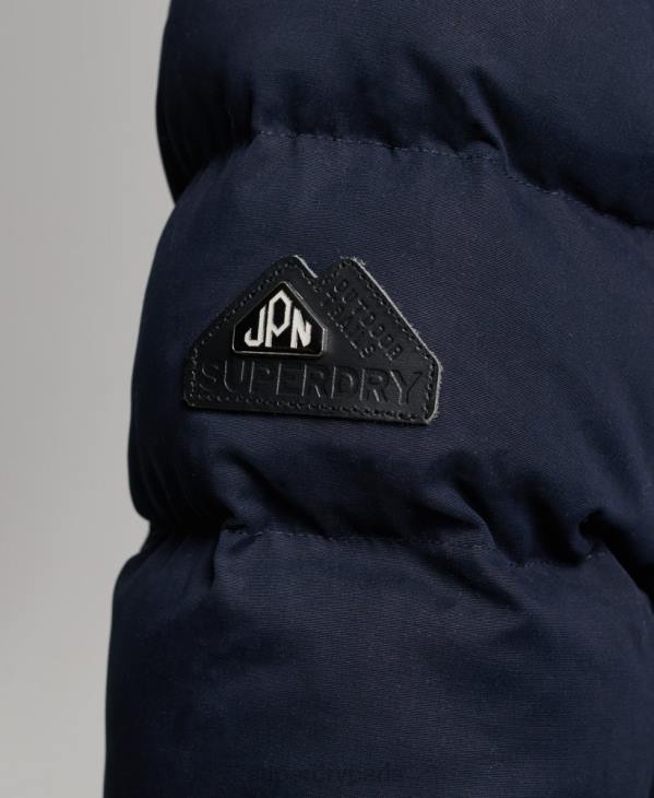 Superdry femmes parka d'expédition en microfibre D64Z3658 vêtements marine