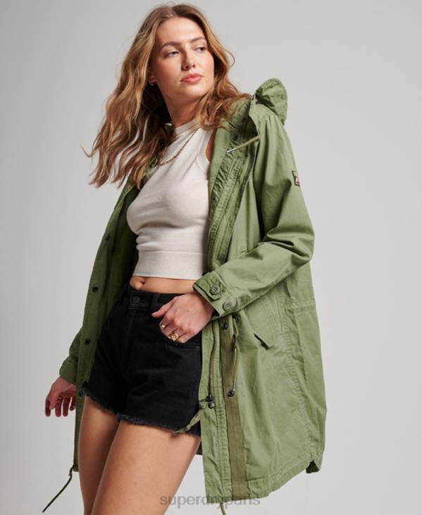 Superdry femmes parka de campagne vintage D64Z3513 vêtements kaki