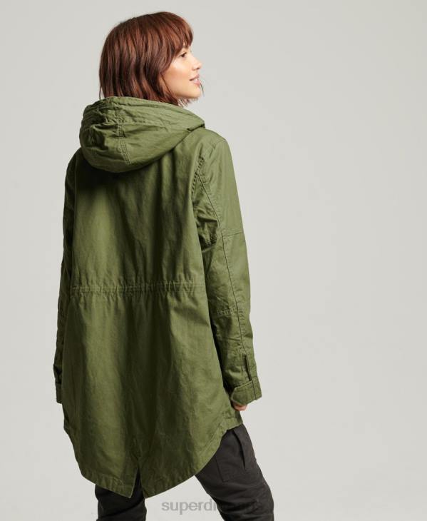 Superdry femmes parka de terrain D64Z5433 vêtements kaki