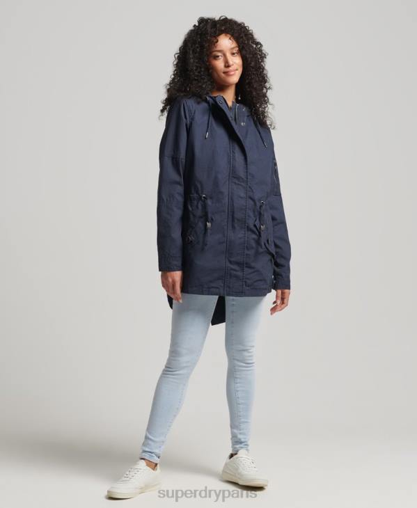 Superdry femmes parka de terrain D64Z5609 vêtements marine